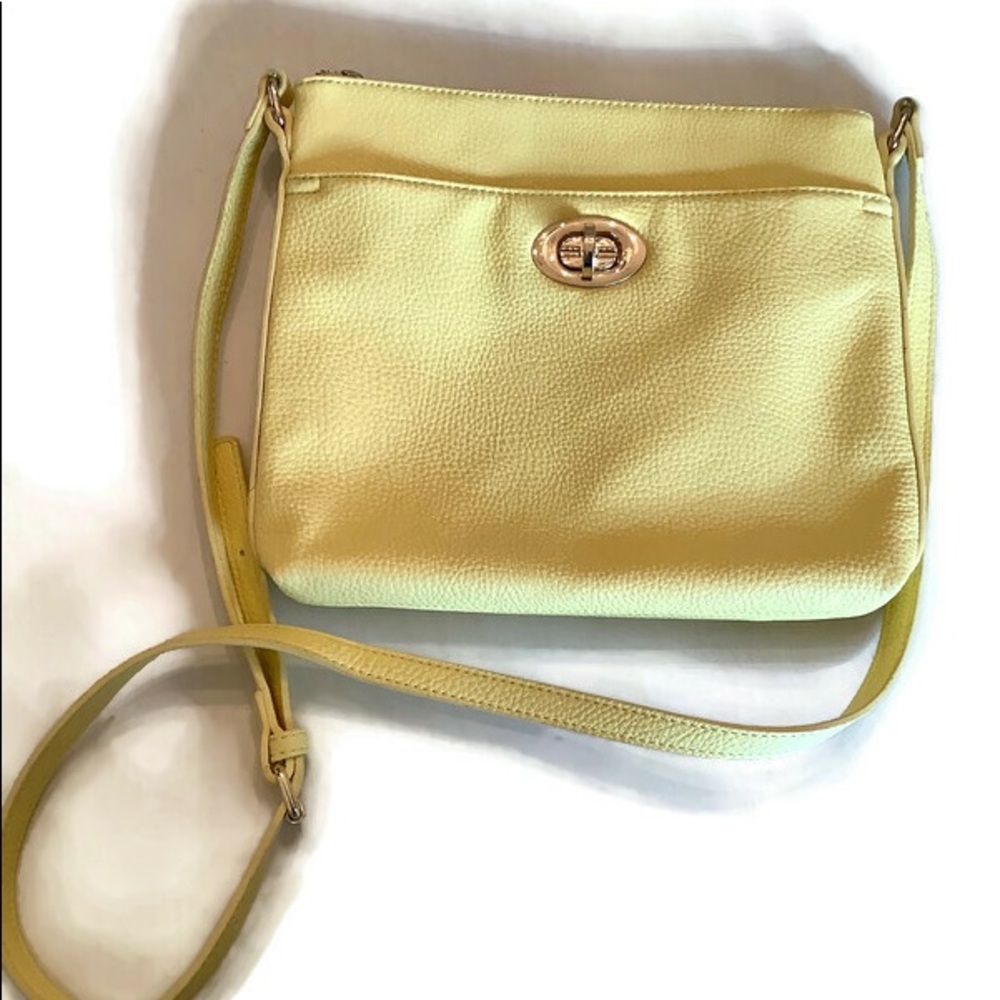 Charming Charlie Yellow Faux Leather Crossbody Bag